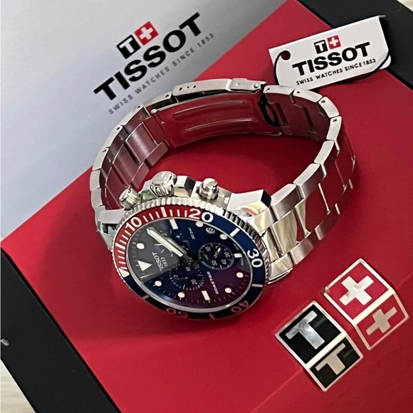 SOLD / Tissot Men’s Seastar 1000 Quartz Chronograph 
Sapphire Crystal
Swiss Made - Picture 9 of 12